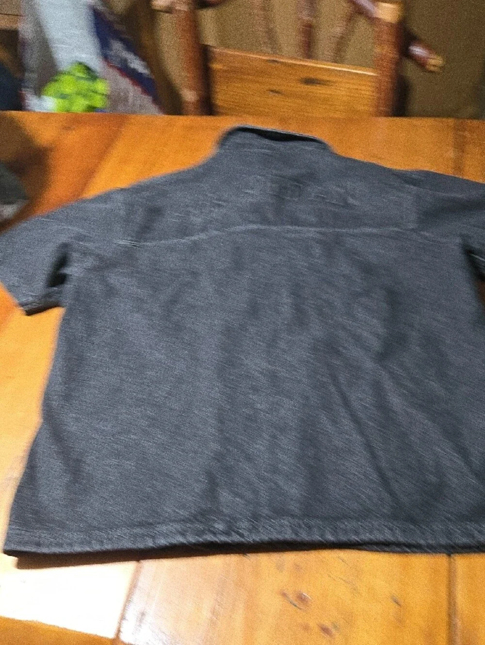 Jordan Black Short-Sleeve Denim Shirt Jacket. Sz L Snap Front Air Jordan Thick